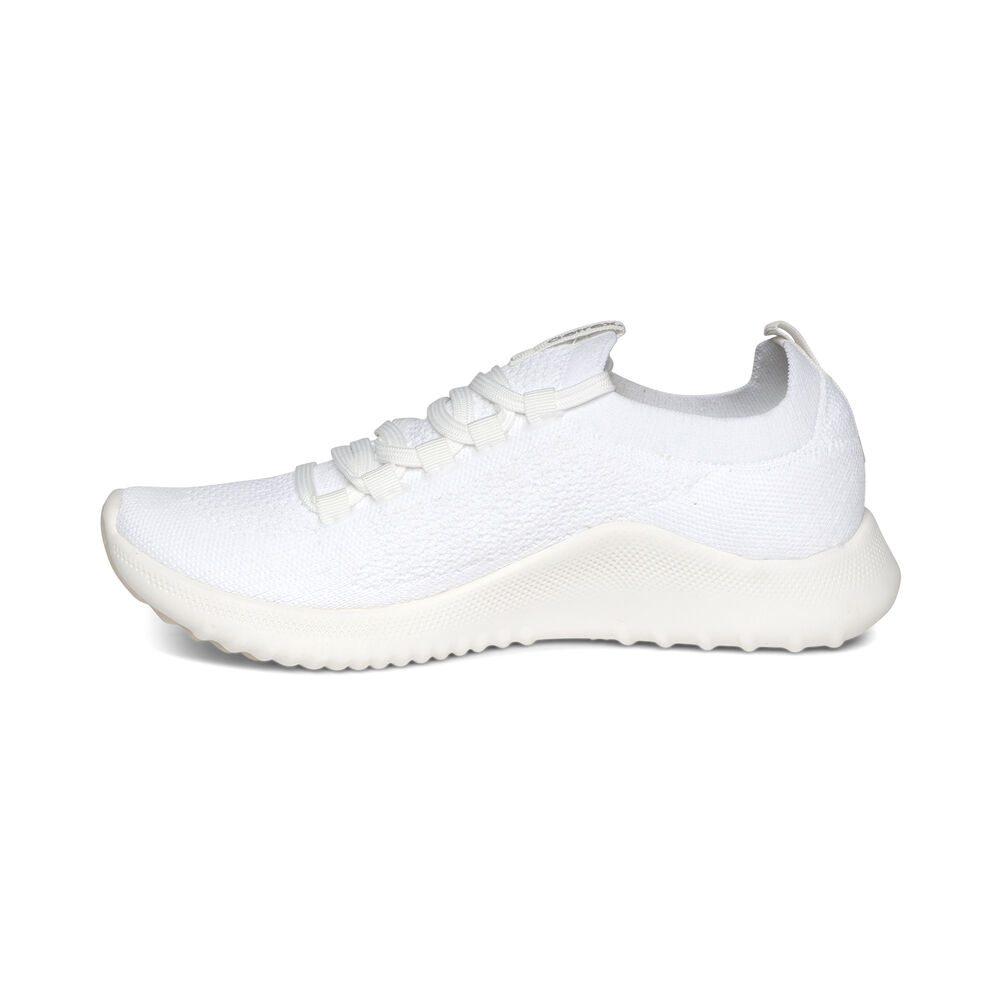 Aetrex Women's Carly Arch Support Sneakers - White | USA 6YNJSR5